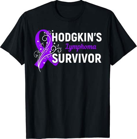 Amazon Hodgkin S Lymphoma Survivor Awareness Purple Ribbon Gift T