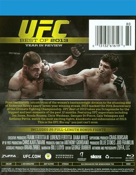 UFC Best Of 2013 Blu Ray 2013 DVD Empire