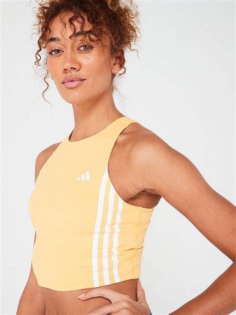 Adidas Womens Running Own The Run 3 Stripes Tank Orange Uk