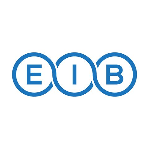 EIB letter logo design on black background. EIB creative initials ...