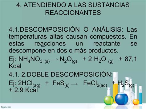 Tipos De Reacciones Quìmicas Ppt