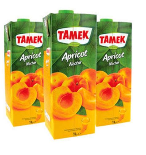 Turkish Food Market TAMEK APRICOT JUICE 1000ML X 12 PC 1 BOX