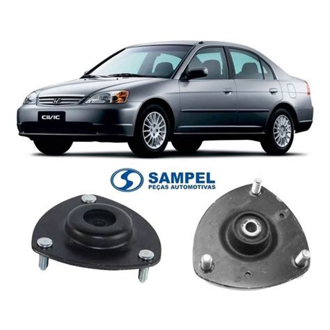 2 Suporte Coxim Sampel Suspensão Dianteira Honda Civic 2001 no Shoptime