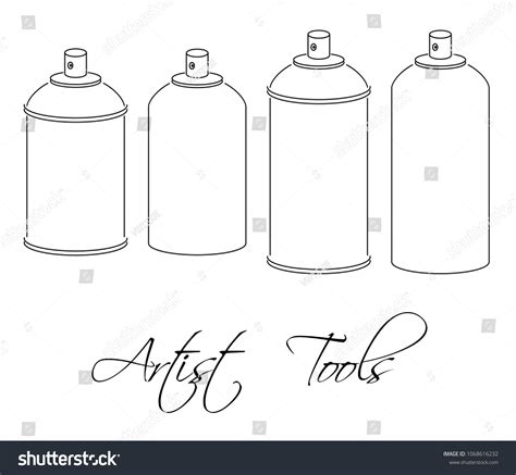 Artist Aerosol Spray Vector Illustration Stock Vector (Royalty Free ...