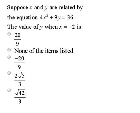 Solved Suppose X And Y Are Related By The Equation 4x 2