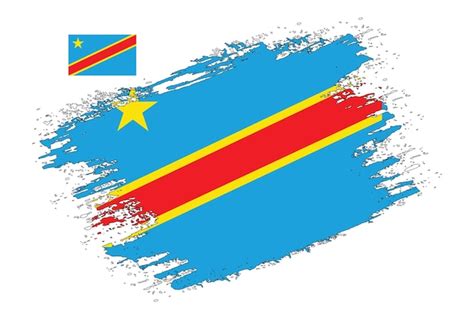 Premium Vector Brush Design Democratic Republic Of The Congo Flag Vector