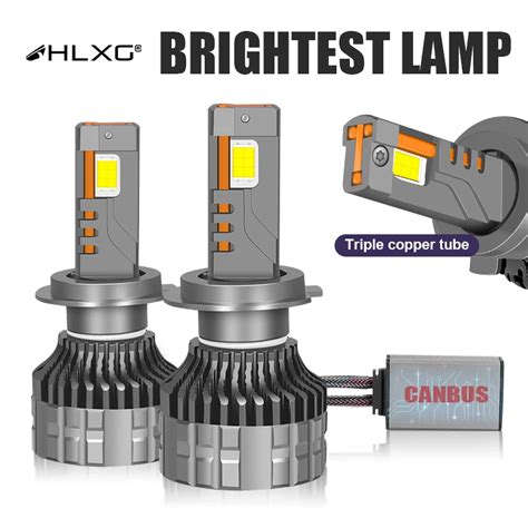 HLXG H7 Led Canbus H4 Led Car Headlight Bulbs 150000LM 350W Turbo Led