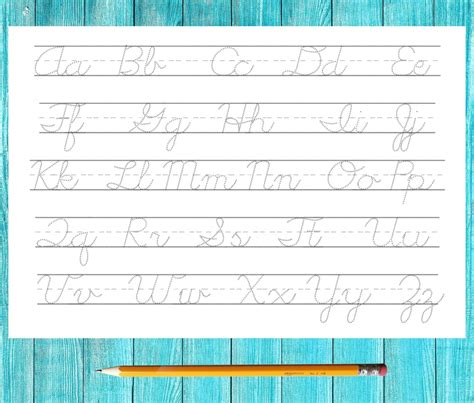 Cursive Letters Alphabet Tracing Pages Printable Learning to Write for ...