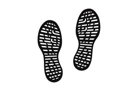 Premium Vector Human Shoe Footprints Pair Of Prints Of Boots Or