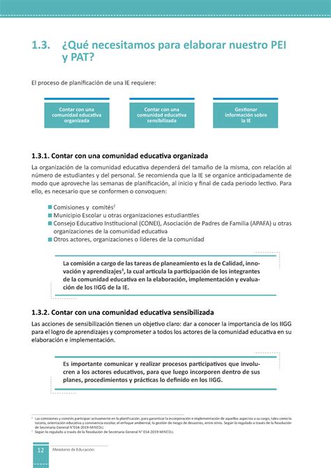 Guía PEI PAT p 12 14 12 Ministerio de Educación 1 Qué