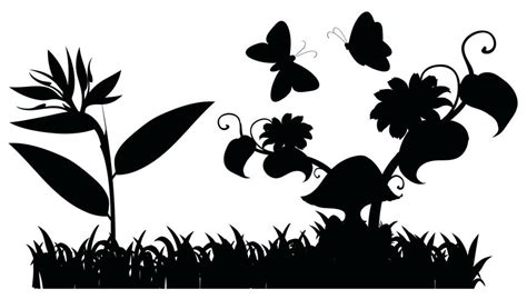 Garden Silhouette Vector at Vectorified.com | Collection of Garden ...