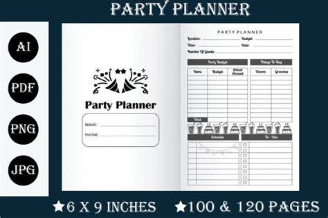 Party Planner KDP Interior Graphic By RubyArt Creative Fabrica