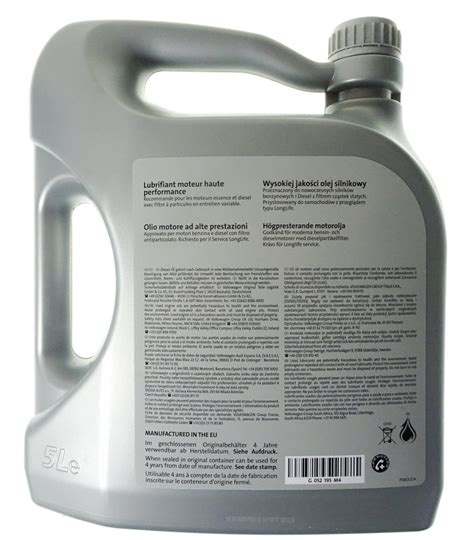 ORYGINALNY OLEJ VAG AUDI VW 5W30 LL III 504 507 5L - 6945415689 ...