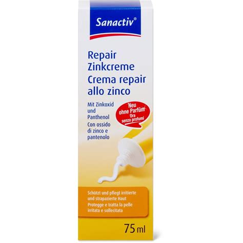 Sanactiv crème de zinc non parfumée Migros