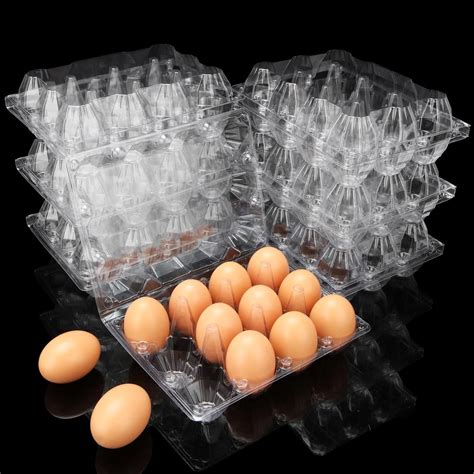 Amazon MIVIDE Egg Cartons 40 Pack Clear Egg Cartons Cheap Bulk