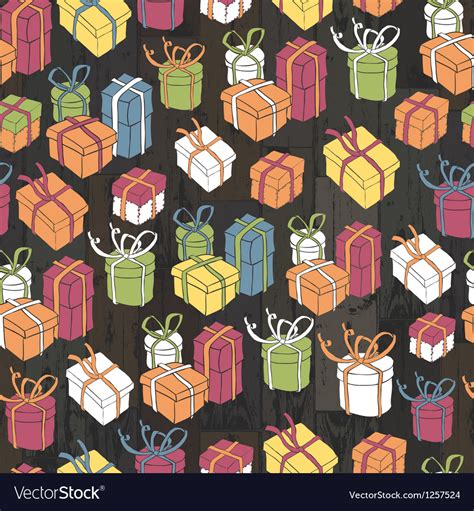 Seamless Gifts Pattern Royalty Free Vector Image