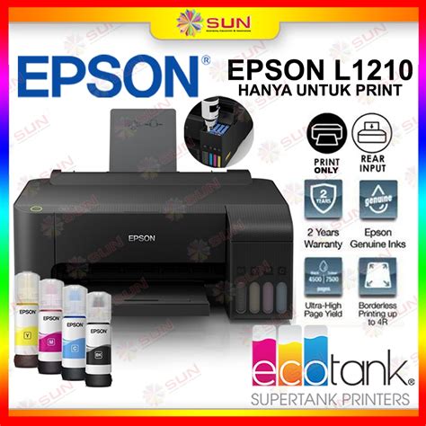 Jual Printer Epson L1210 L 1210 L 1210 Tinta ORIGINAL Printer Pengganti