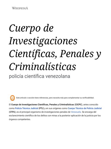 Cicpc Pdf Justicia Crimen Y Violencia