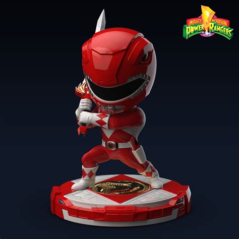 Artstation Mmpr Chibi Red Ranger