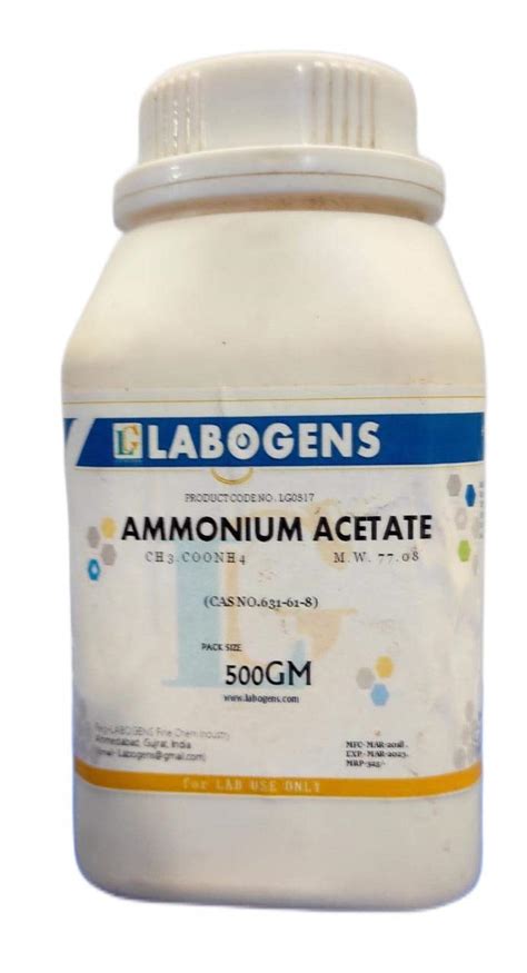 Labogens Ammonium Acetate Gm Assay Min Ch Coonh M W