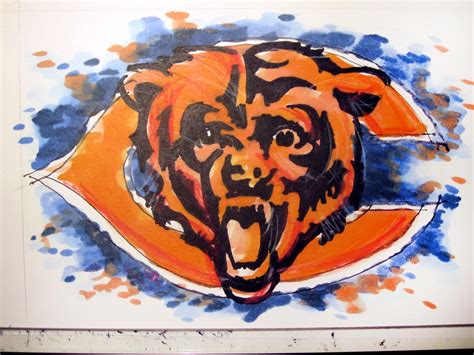 Chicago Sports Series Chicago Bears Football Logo Time Lapse Drawing