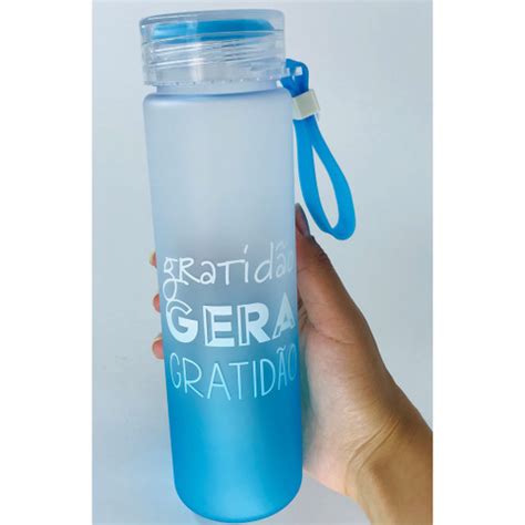 Garrafa De Agua Ml Pl Stico Frase Motivacional E Al A