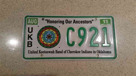 United Keetoowah Band Of Cherokee Nation License Plate