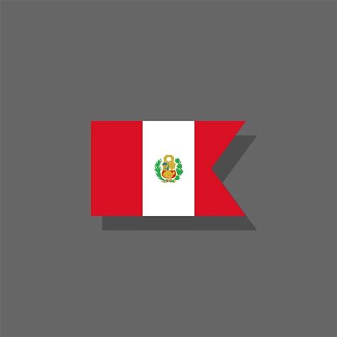 Ilustração Do Modelo De Bandeira Do Peru Vetor Premium