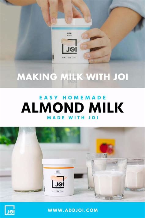 Easy Homemade Almond Milk In 30 Seconds Made With Joi Just One Ingredient All Natural [video