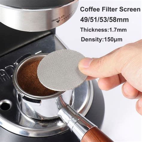 49/51/54/58Mm Coffee Filter Screen Heat Resistant Mesh Portafilter Barista Coffee Making Puck ...