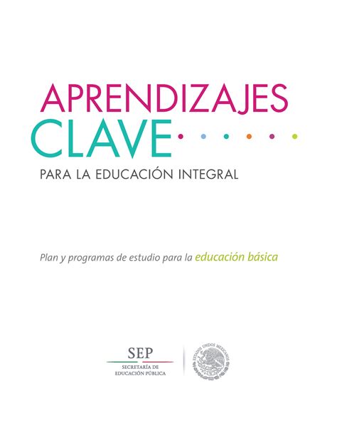 E F Aprendizajes Clave Plan y programas de estudio para la educación