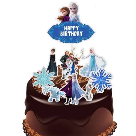 Jual Cake Topper FROZEN Hiasan Kue Happy Birthday Dekorasi Kue Cake