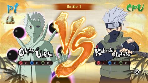 Obito Jinchuriki Vs Kakashi Double Sharingan Naruto X Boruto