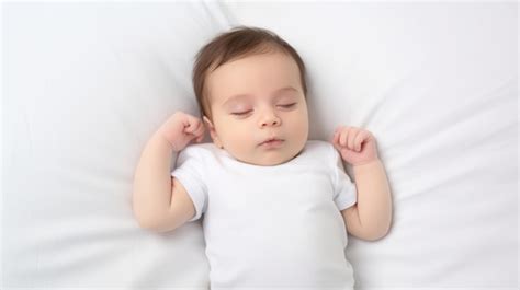 Premium AI Image | Portrait of baby sleeping on white background