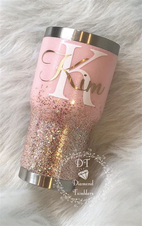 Pink Glitter Tumbler Ideas