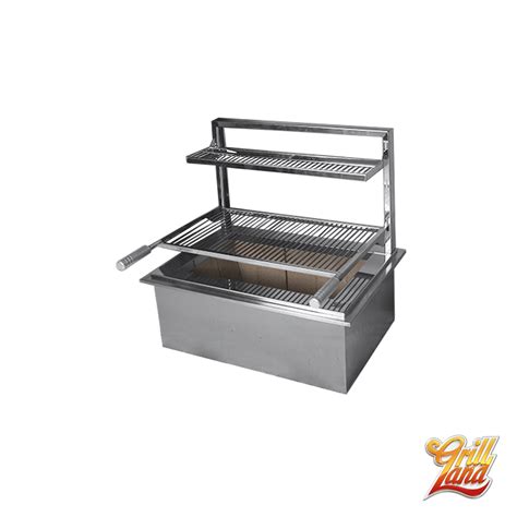 Kit Churrasqueira Gourmet Grill Land Inox Braseiro De Embutir E