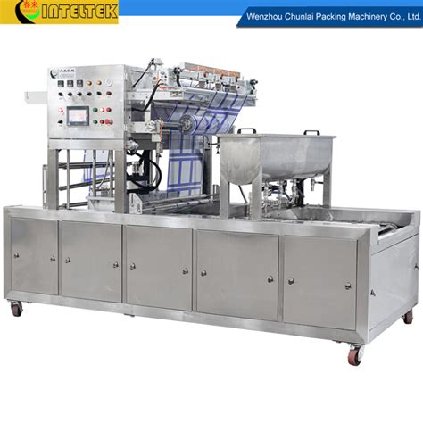 Push Bar Type Tray Filling Vacuum Gas Flushing Packing Sealing Machine