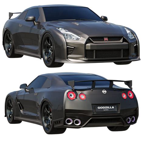 Nissan GTR R35 Godzilla car (358371) 3D model - Download 3D model ...