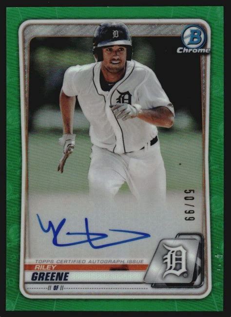 Bowman Chrome Prospect Autographs Green Atomic Refractor Cpa Rg