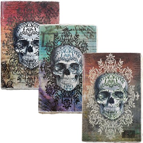 Happy Skull Journal Natural Deckle Paper