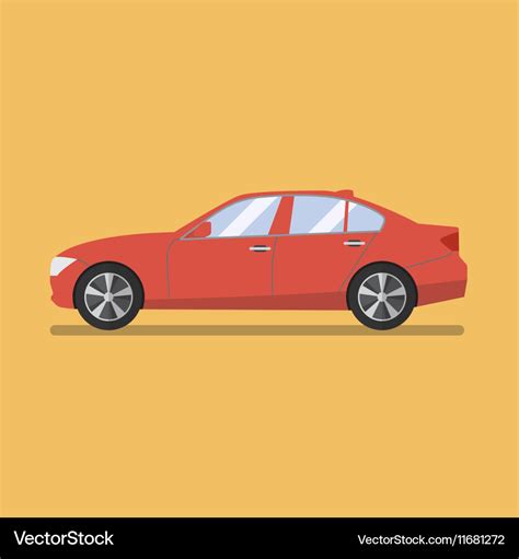 Car Flat Icon Royalty Free Vector Image VectorStock