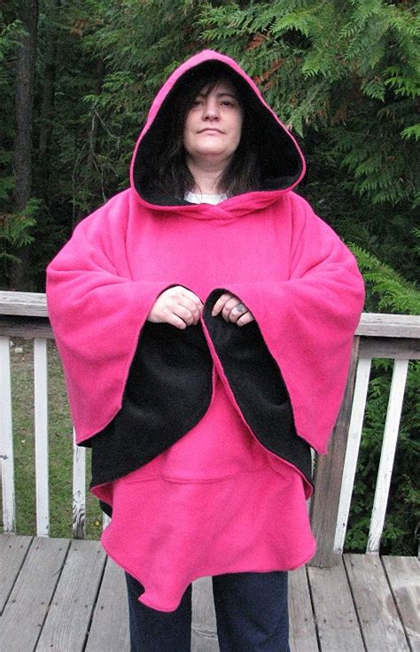 Poncho Womens Poncho Reversible Poncho Fleece Poncho Etsy