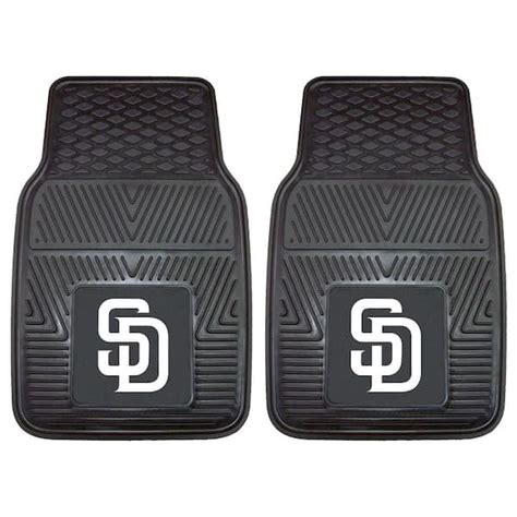 Fanmats San Diego Padres 18 In X 27 In 2 Piece Heavy Duty Vinyl Car