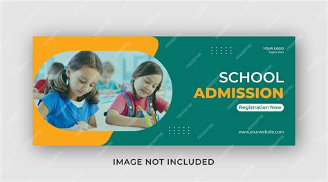 Premium Vector | School admission web banner design