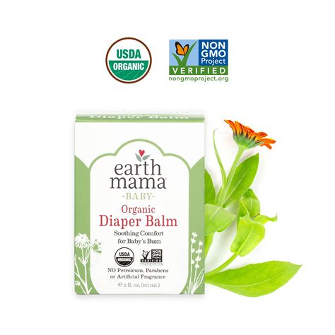 Earth Mama Organic Diaper Balm Calendula Cream 2 Fluid Ounce Packaging May Vary