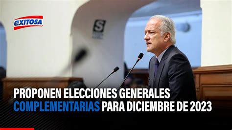 Congreso Proponen Elecciones Generales Complementarias Para