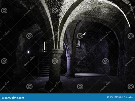 Dungeon interior castle stock image. Image of building - 136179955