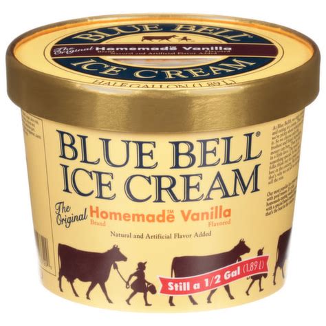 Blue Bell Ice Cream, Homemade Vanilla Flavored - Brookshire's