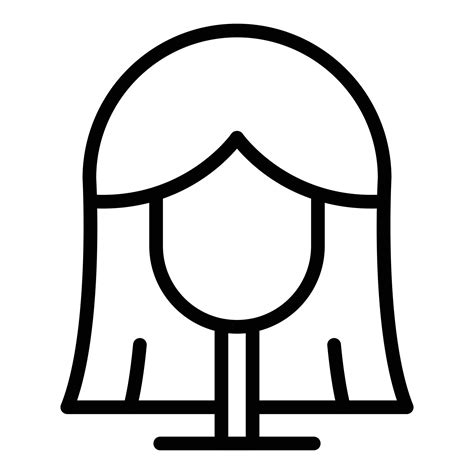 Fashion wig icon, outline style 15912265 Vector Art at Vecteezy