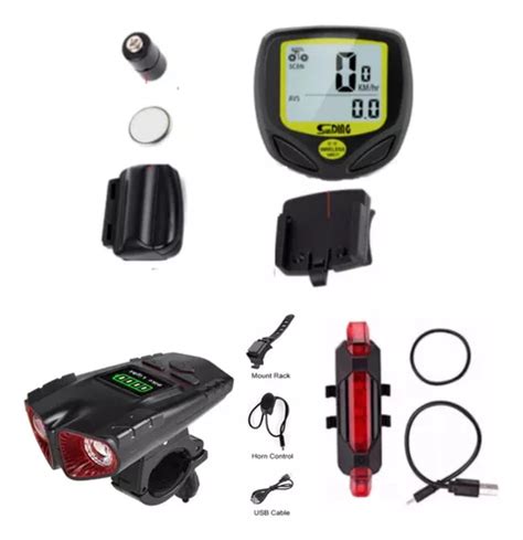 Kit Ciclismo Velocímetro Buzina Farol E Led Traseiro Frete grátis